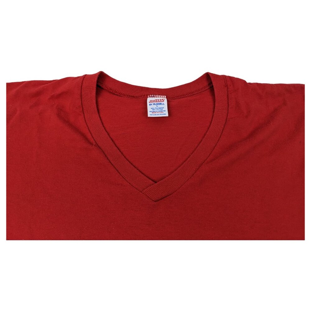 Vintage 80s 90s Single Stitch Jerzees Russell Made In USA Womens Red L Horse - Picture 5 of 12